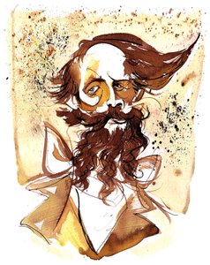 Charles Dickens - caricature by Neale Osborne